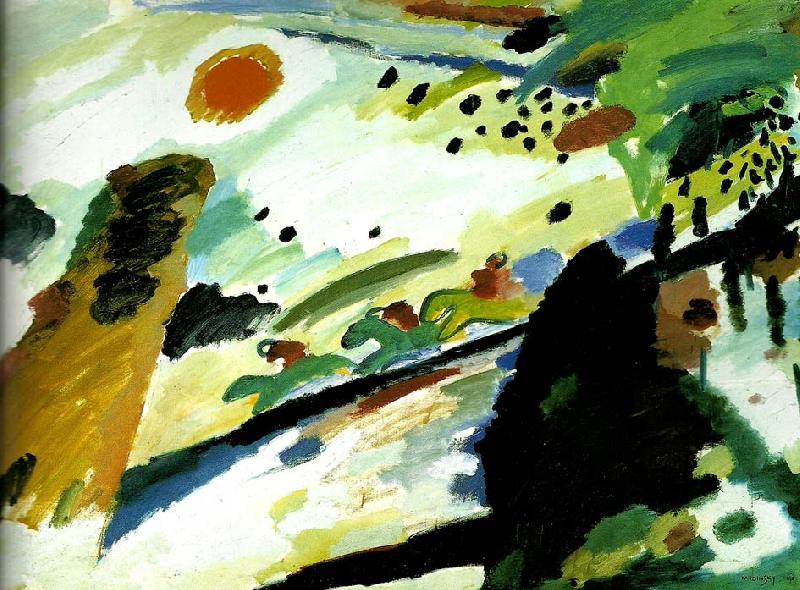 Wassily Kandinsky romantic landscape oil painting image